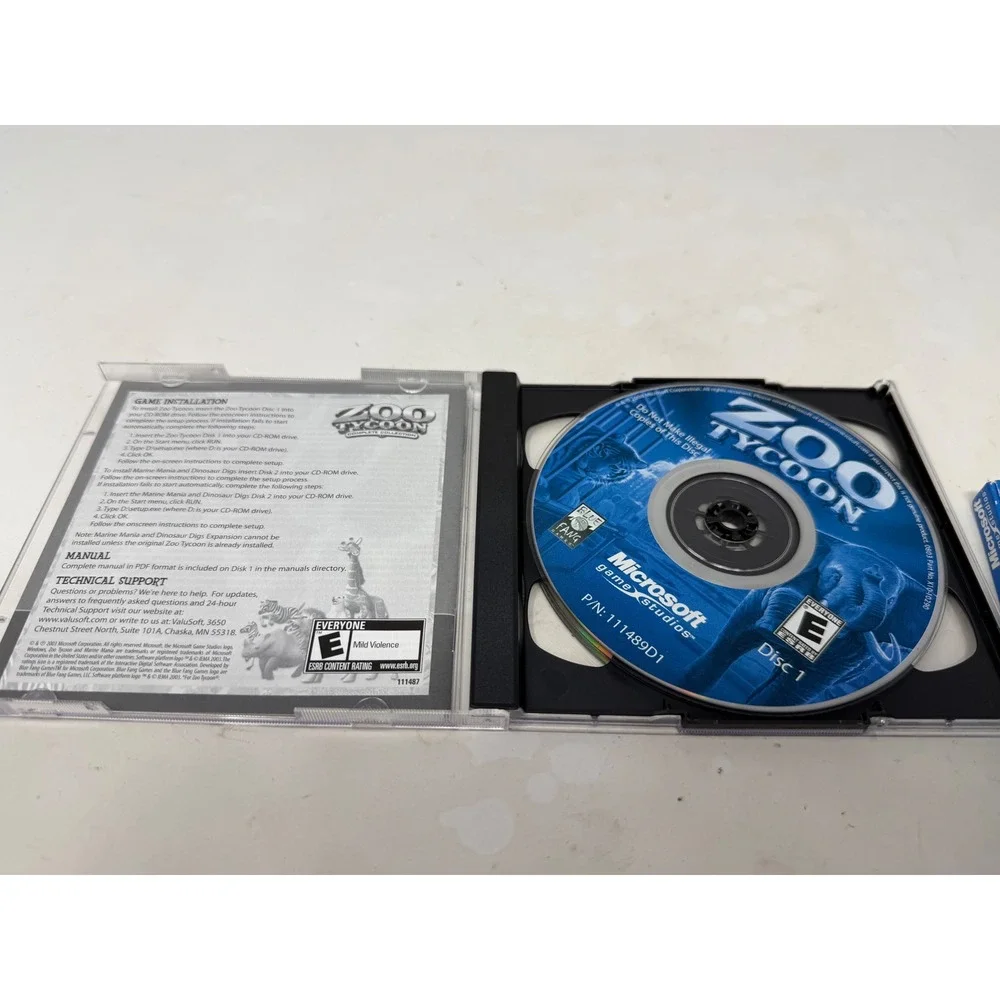 Zoo Tycoon Complete Colection PC CDROM Microsoft 03 Marine Mania Dinosaur Digs E